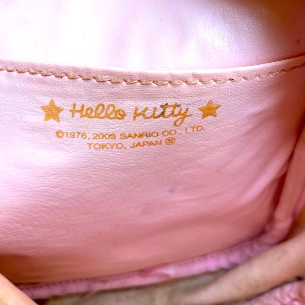 Vintage Sanrio Hello Kitty Bag Faux Leather Pink and Black Messenger Bag - Picture 7 of 12